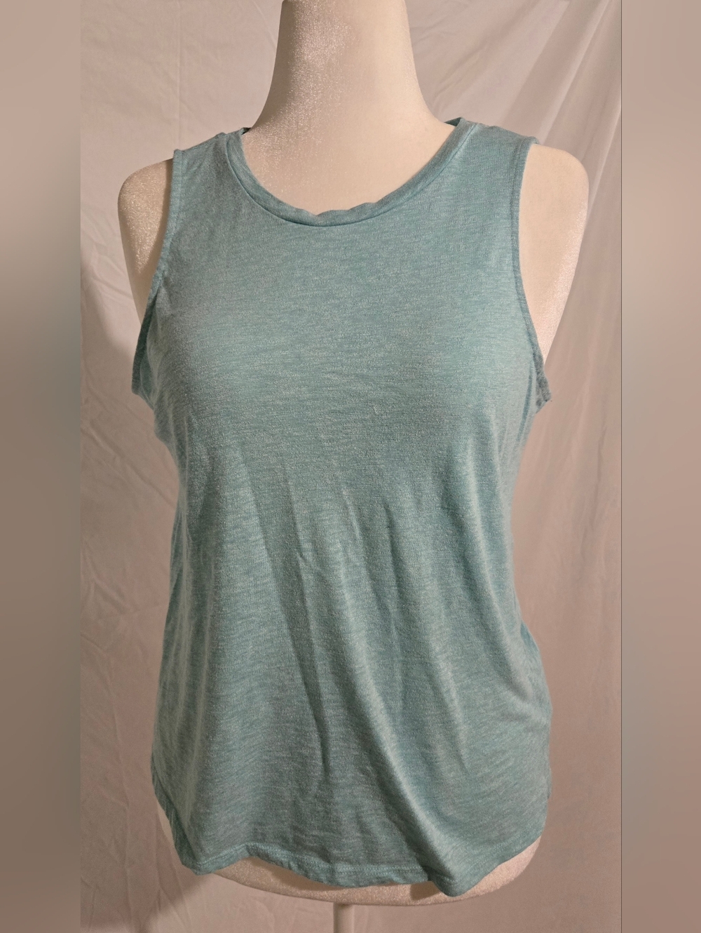 Maurices Heathered Seafoam Criss-Cross Tank Top